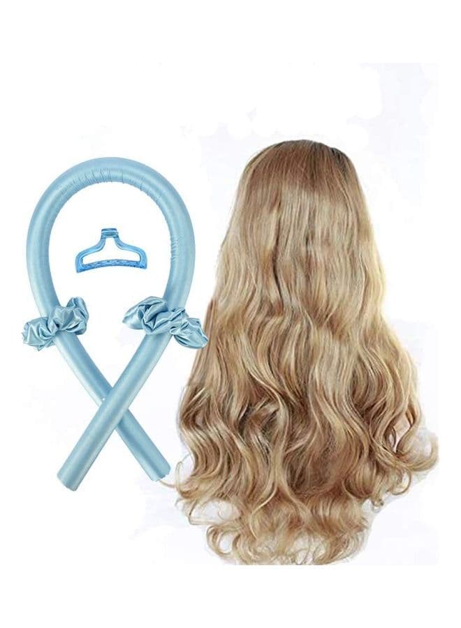 Heatless Curling Rod Headband Blue (3)