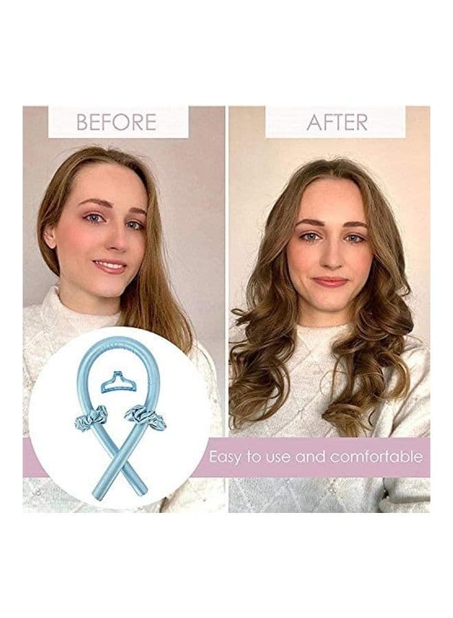 Heatless Curling Roller Set Blue Hair Curling Irons (٥)