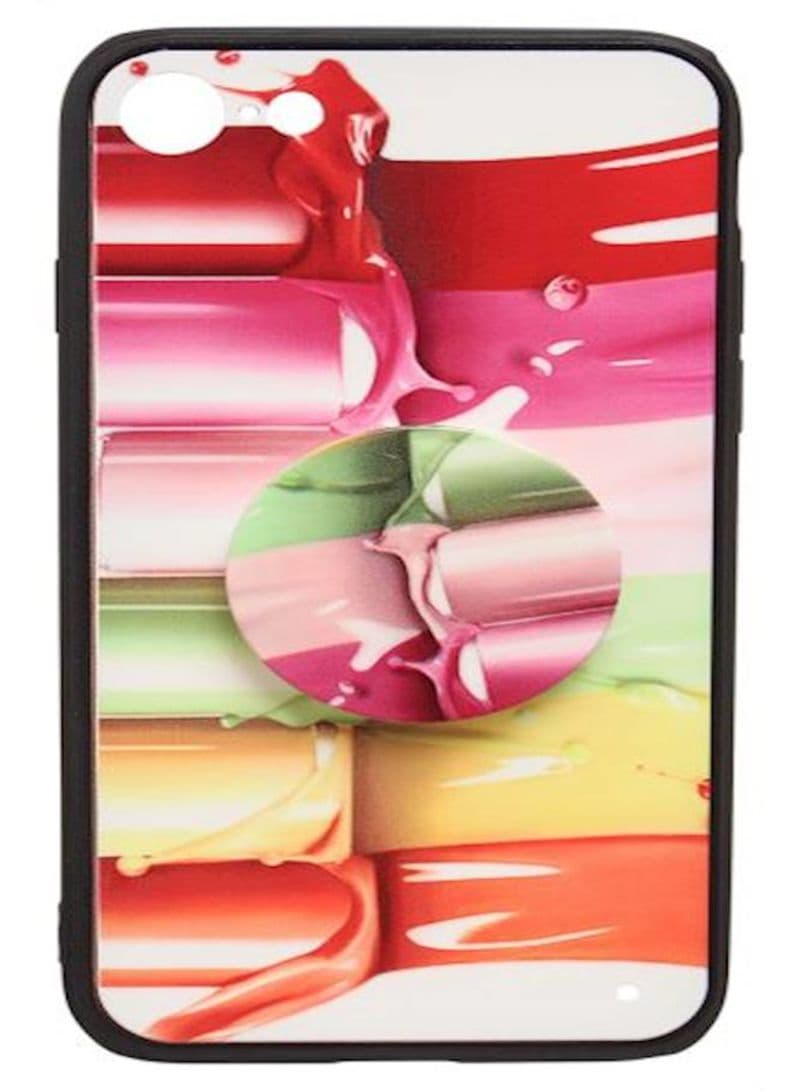 Back Cover with Finger Holder for Apple iPhone 7, Multi Color Multi Color Cases & Covers