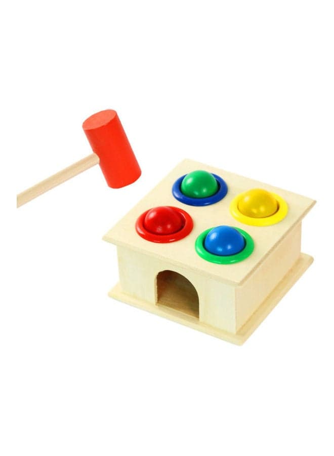 Wooden Hammering Knock Game Box with Balls Hammering & Pounding Toys (٣)