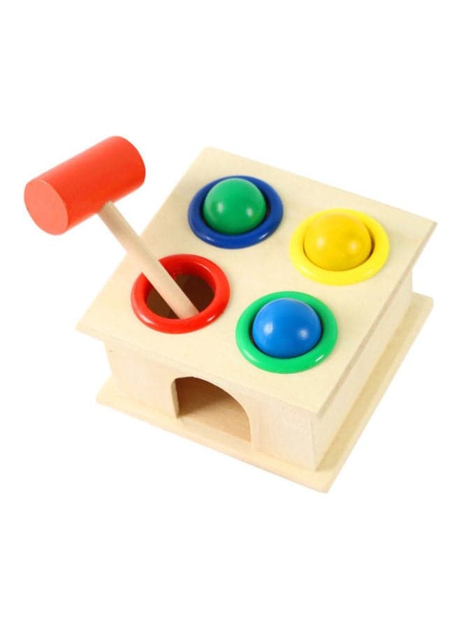 Wooden Hammering Knock Game Box with Balls Hammering & Pounding Toys (٤)