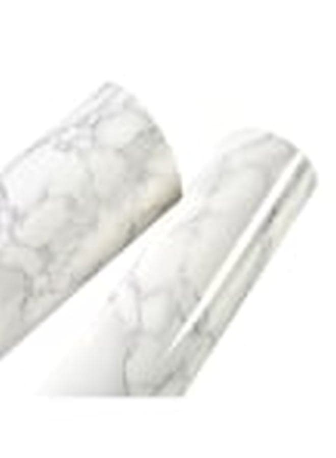 Water-Resistant Moistureproof Removable Self Adhesive Wallpaper Grey/white (٤)