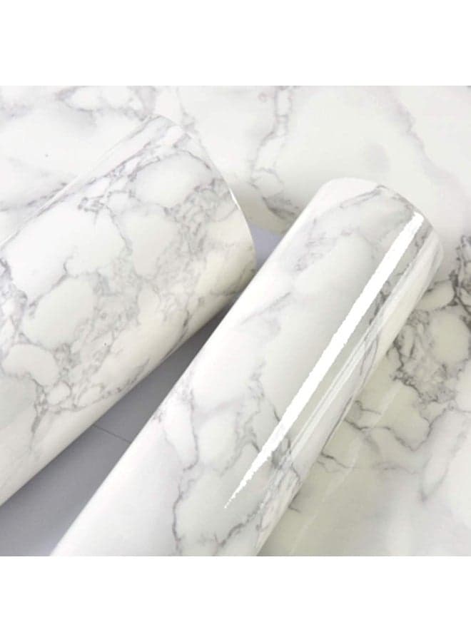 Water-Resistant Moistureproof Removable Self Adhesive Wallpaper Grey/white