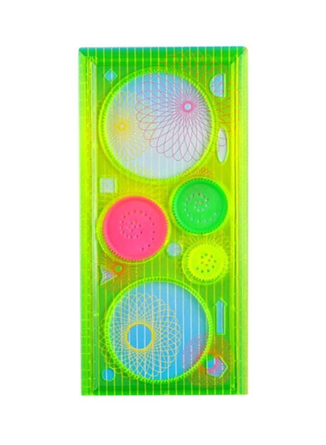 1Pc Spirograph Geometric Ruler Drafting Tool Stationery for Students Drawing Green/Pink/Blue Writing & Correction Supplies