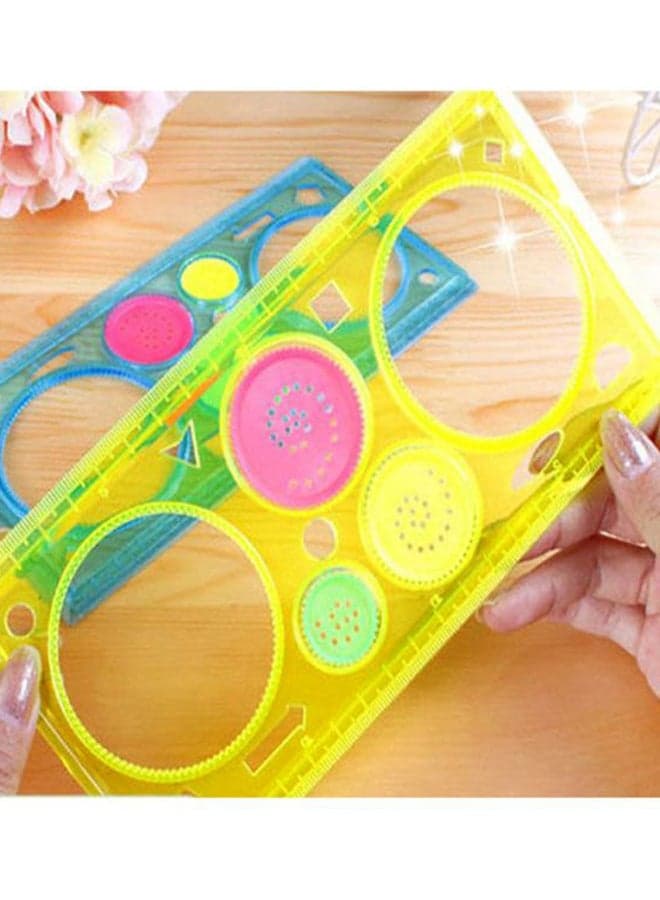 1Pc Spirograph Geometric Ruler Drafting Tool Stationery for Students Drawing Green/Pink/Blue Writing & Correction Supplies (5)