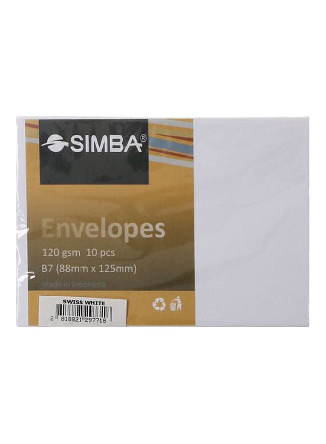 10 Pcs Envelope 8.8×12.5 cm 120 gsm B7 Copy & Multipurpose Papers