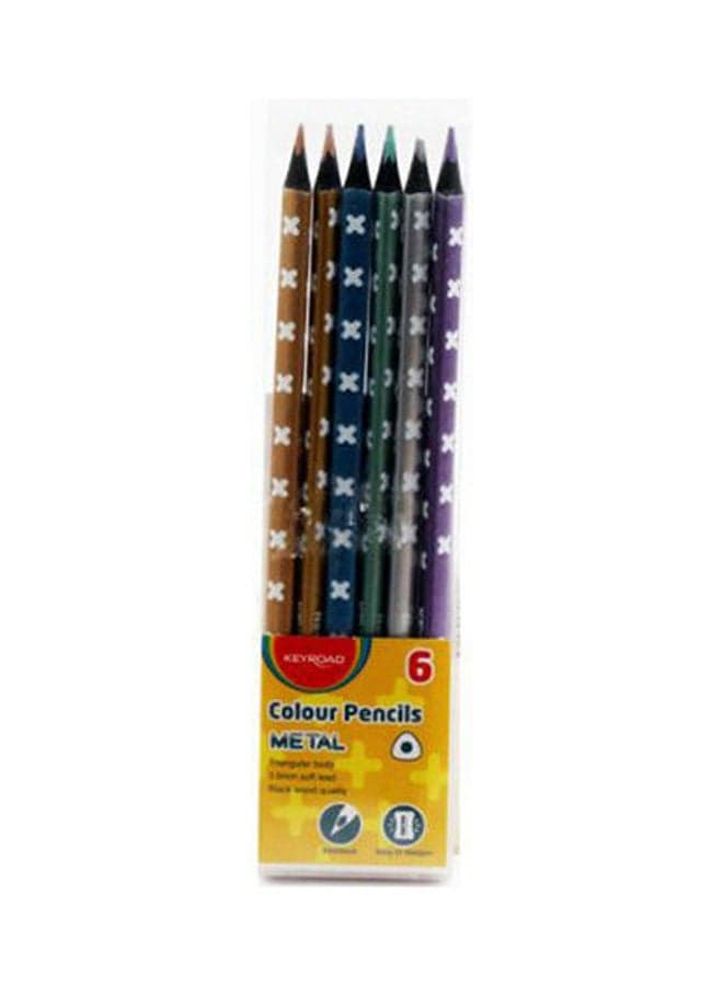 keyroad 6 colour pencils KR971869 Multicolour