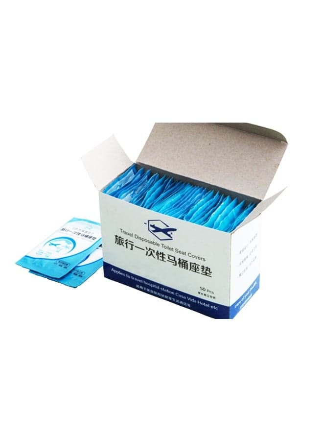 50-Piece Travel Disposable Toilet Seat Covers Clear 40x48cm (6)