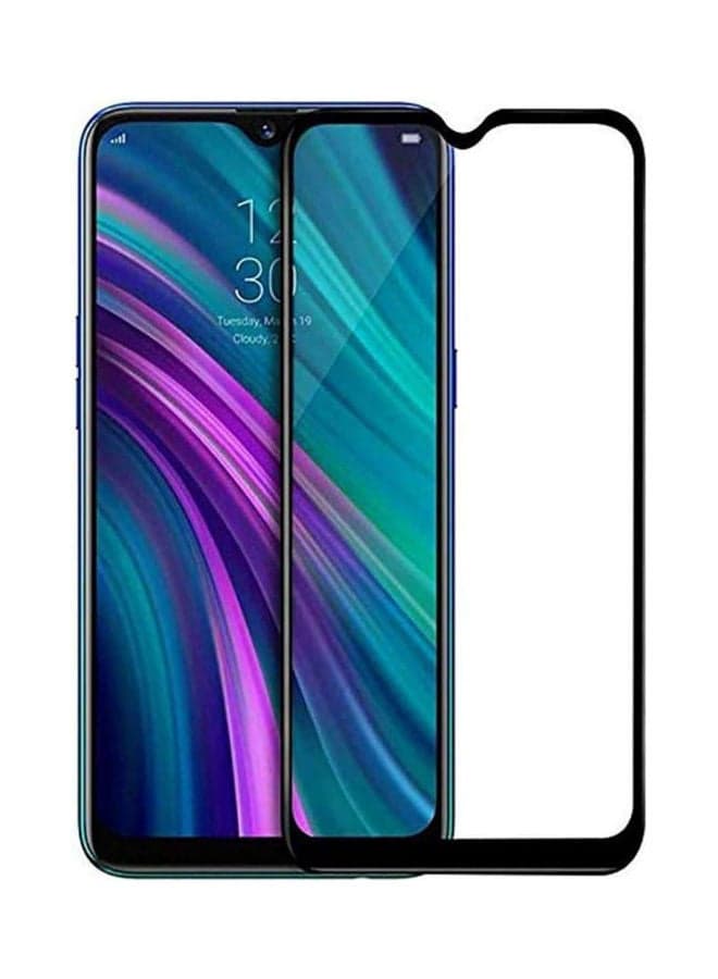 Glass Screen Protector For Oppo A15  Frame Black-Clear Mobile Screen Protectors
