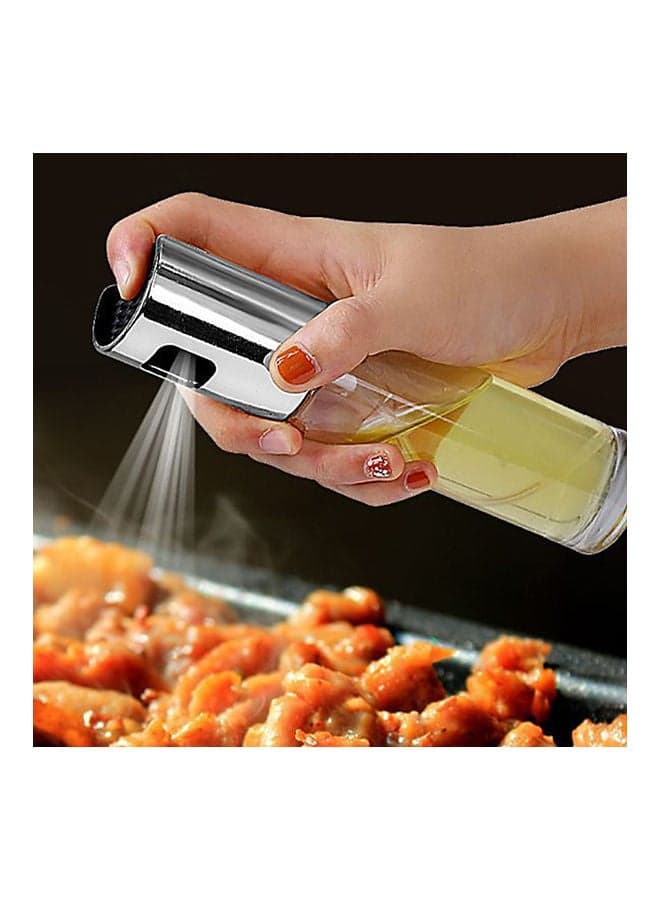Food-Grade Glass Oil Sprayer Silver/Clear Oil Dispensers (3)