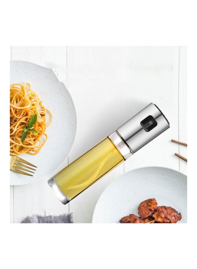 Food-Grade Glass Oil Sprayer Silver/Clear Oil Dispensers (5)