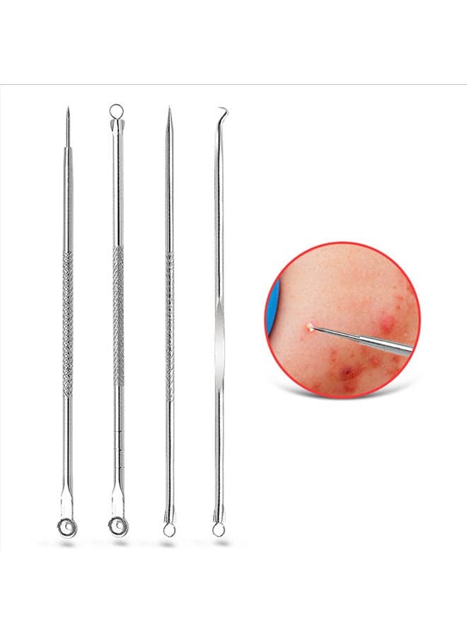 4-Piece Acne Needle Set Silver Makeup Tool Cleaners (3)