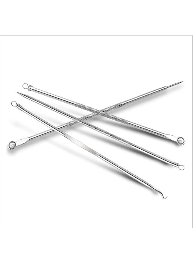 4-Piece Acne Needle Set Silver Makeup Tool Cleaners (4)