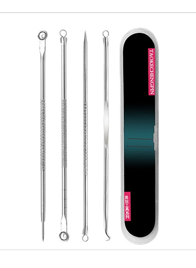 4-Piece Acne Needle Set Silver Makeup Tool Cleaners (6)