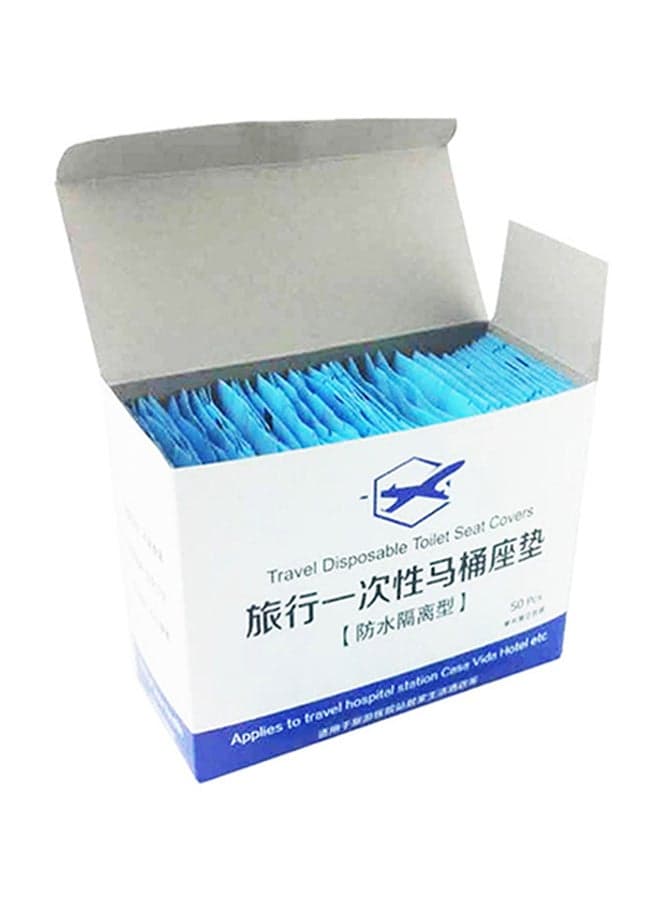 50-Piece Travel Disposable Toilet Seat Covers Clear 40x48cm (3)
