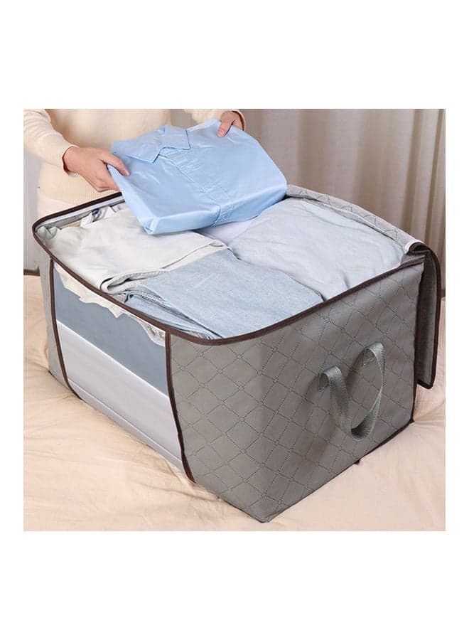 Non Woven Fabric Folding Blanket Storage Bag Grey Space Saver Bags (٣)
