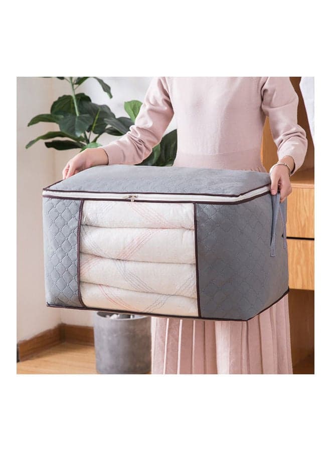 Non Woven Fabric Folding Blanket Storage Bag Grey Space Saver Bags (٤)