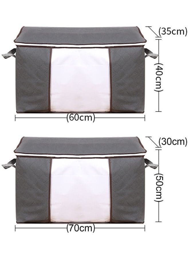 Non Woven Fabric Folding Blanket Storage Bag Grey Space Saver Bags (٧)