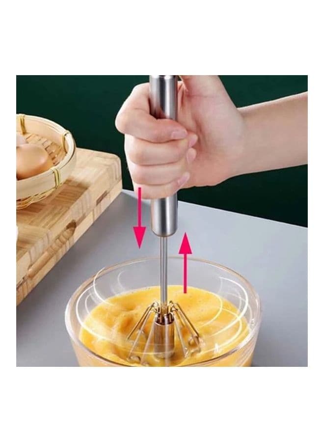 Hand Press Whisk Silver Mixing Preps & Bowls (٤)