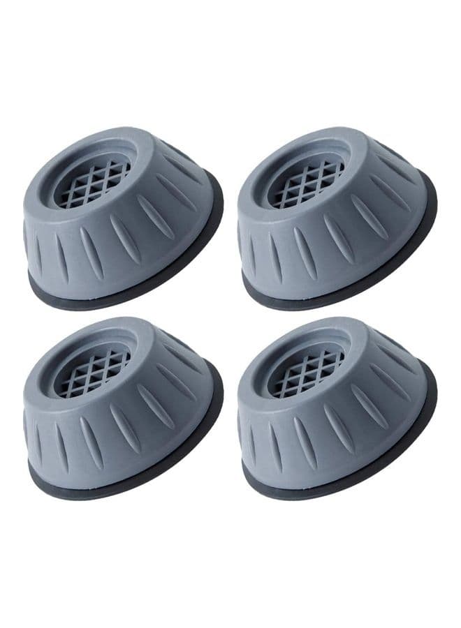 Set Of 4 Anti Vibration Washing Machine Pads Grey/Black 10.5cm