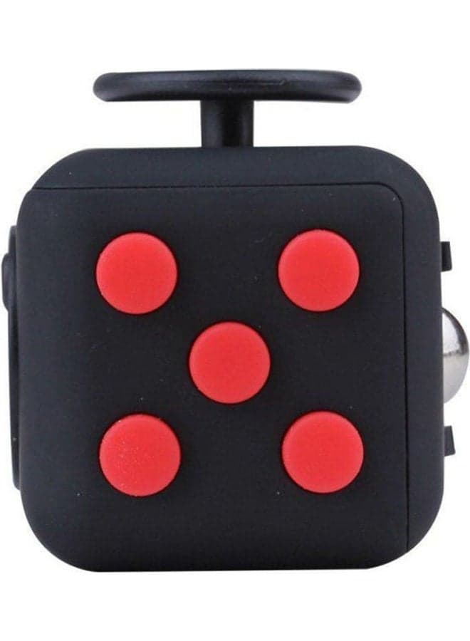 6 Sides Relieve Stress Fidget Cube Anti-Anxiety Finger Toy For Children And Adults Black And Red Gag Toys & Practical Jokes