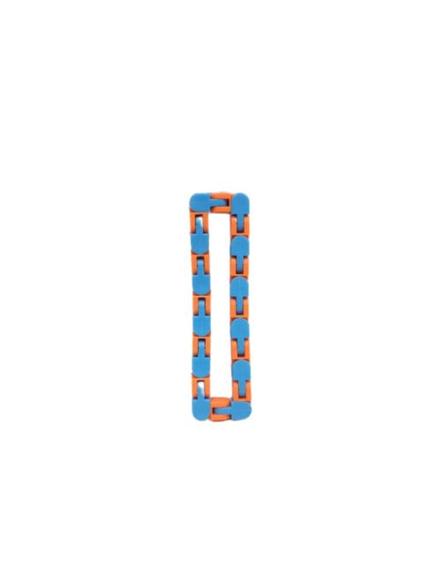 36 Links Wacky Tracks Snap And Click Snake Puzzle Fidget Toy - Blue and Orange Fidget Spinners