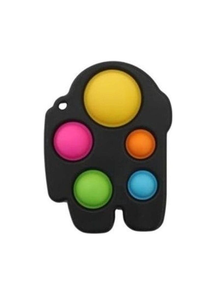 Pop Fidget Toy Bubble Sensory Stress Relief - Among Us 5 Bubble (Black) Fidget Spinners