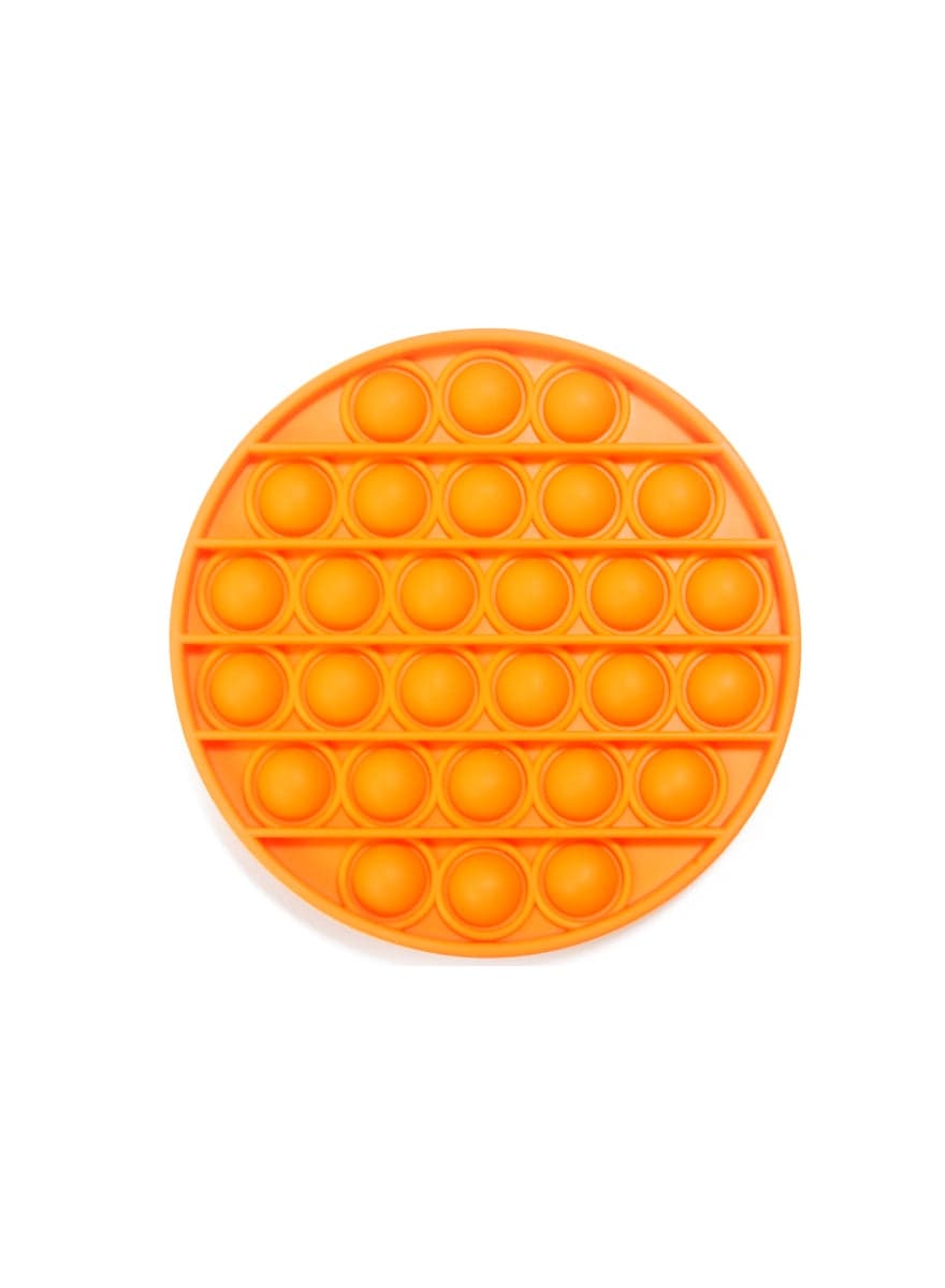 Push Bubble Pop It Fidget Toy Round Orange Fidget Spinners