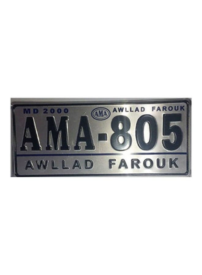 Square Plate Number Ama-807 License Plate Covers & Frames