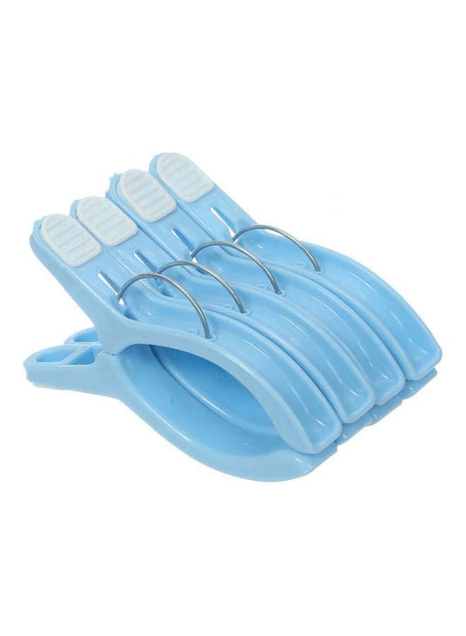 Plastic Blanket Laundry Pegs Set Blue
