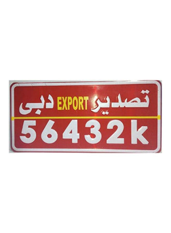 Square Number Plate, Exported From Dubai License Plate Covers & Frames