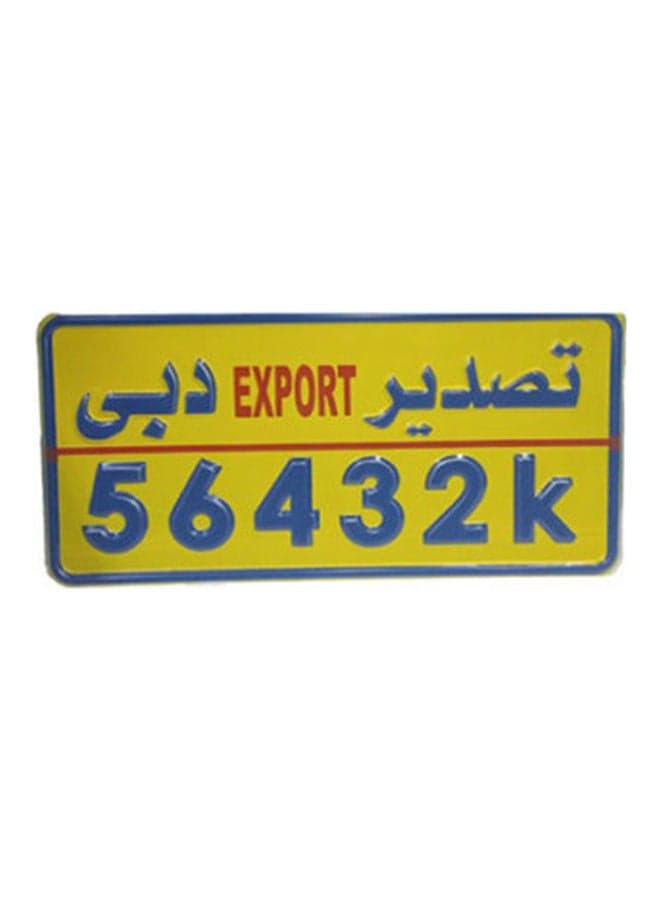 Square Number Plate, Exported From Dubai License Plate Covers & Frames