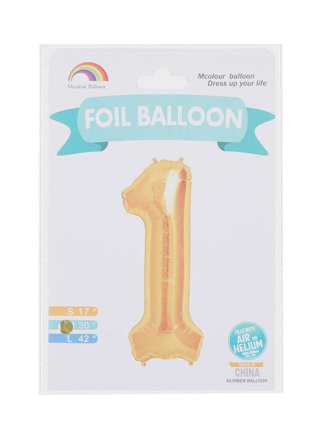 Mcolour Balloon Foil Balloon - Number 1 Meduimcm