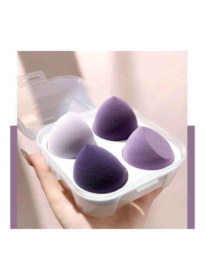 4-Piece Makeup Sponge Set Purple