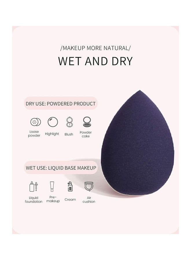 4-Piece Makeup Sponge Set Purple Make Up Sponges (٦)