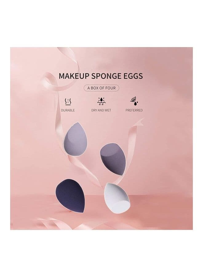 4-Piece Makeup Sponge Set Purple Make Up Sponges (٧)