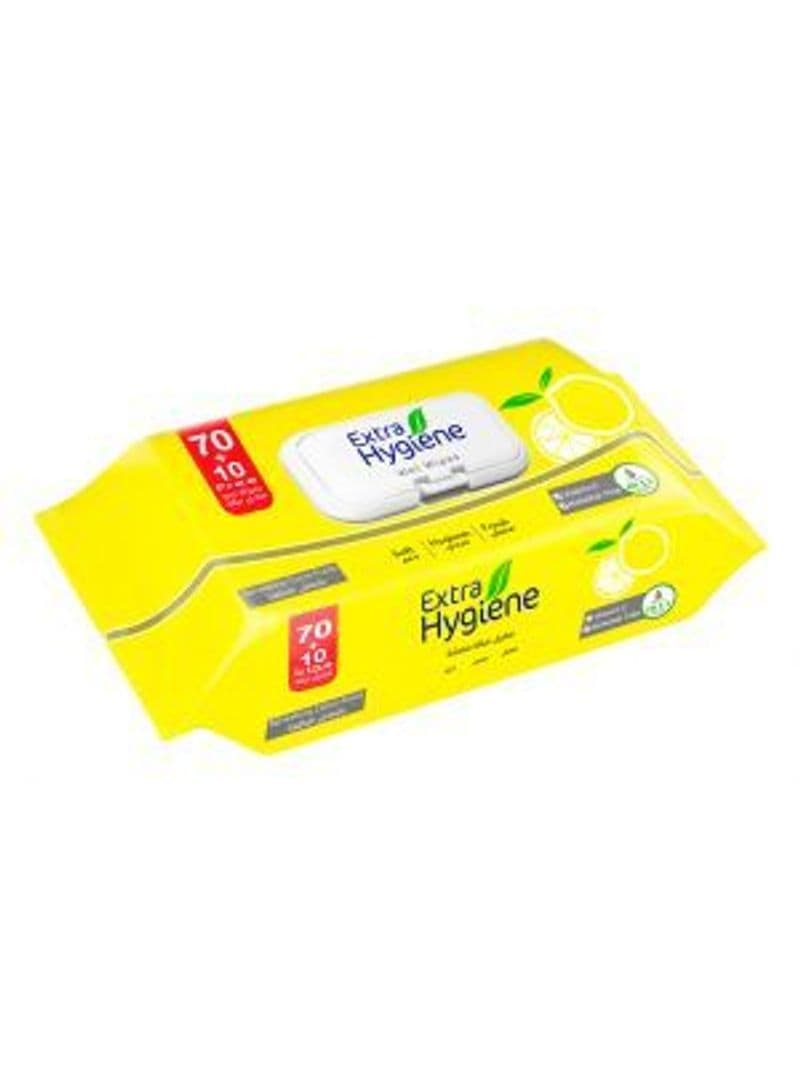 Hygiene Wet Wipes Fruits Refreshment, (70+10 wipes) Multicolour Cleaning Wet Wipes