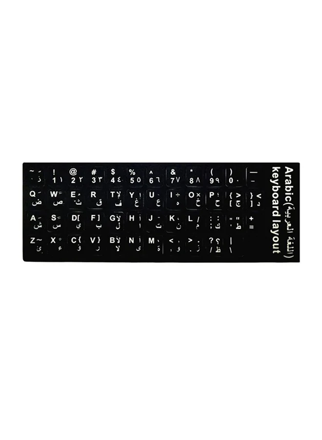 Dustproof Waterproof Strong Viscosity Arabic Keyboard Layout Sticker for Laptop PC [OS-PC001-02] black Computer Cables