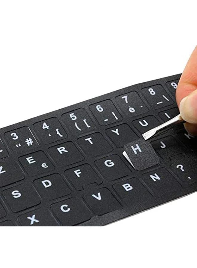 Dustproof Waterproof Strong Viscosity Arabic Keyboard Layout Sticker for Laptop PC [OS-PC001-02] black Computer Cables (4)