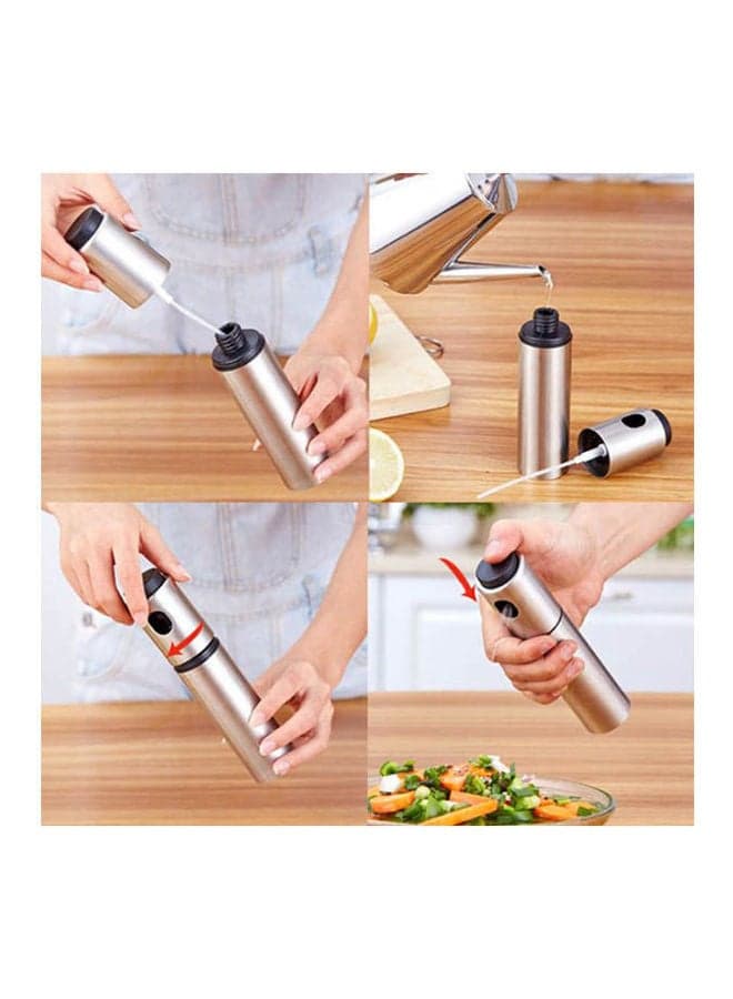 Stainless Steel Olive Oil Sprayer Vinegar Sprayer Silver 17.6cm (3)