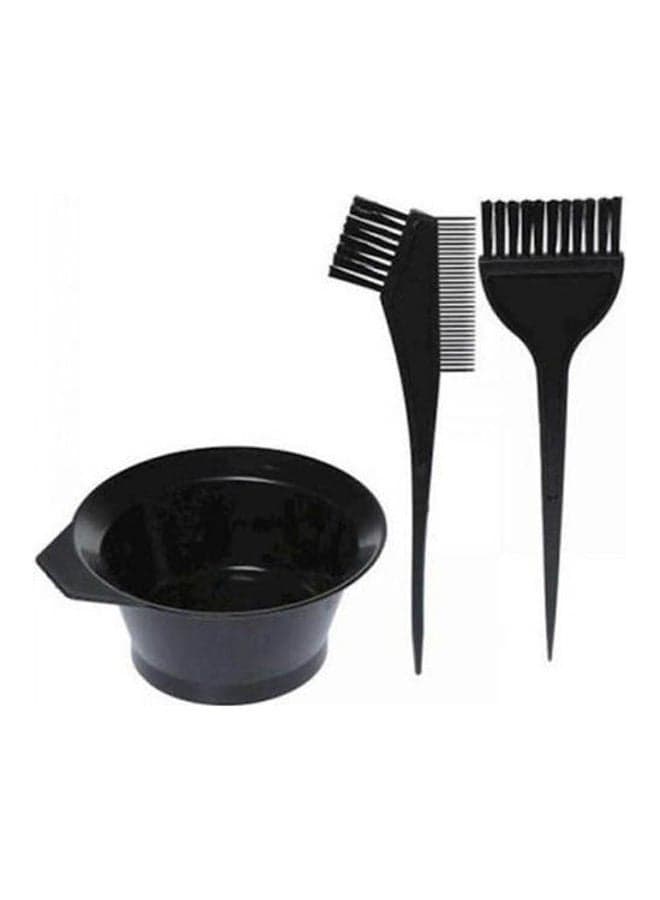 Set Of A Plate And Two Brushes For Dye Black Hair Dryers