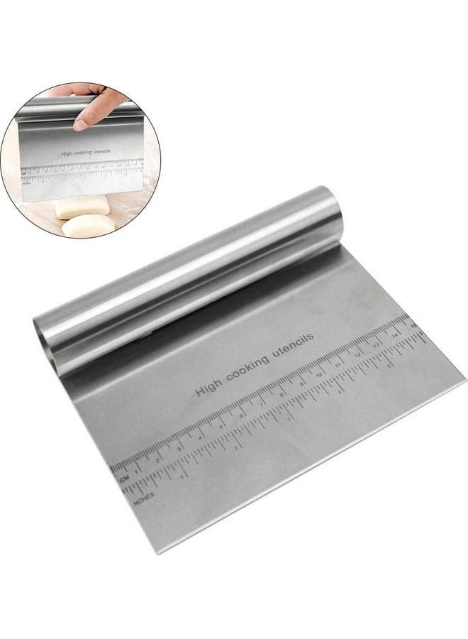 Stainless Steel Dough Scraper Chopper Silver