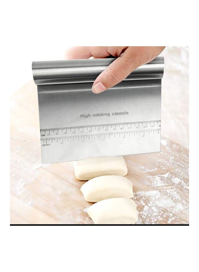 Stainless Steel Dough Scraper Chopper Silver Baking Tools & Accessories (٦)