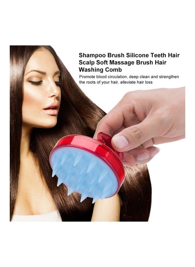 Silicone Teeth Hair Scalp Soft Massage Brush Multicolour (٣)