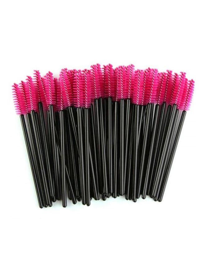50 Pieces Disposable Eyelash Mascara Brushes Makeup Tool Kits Black/pink Brush Sets