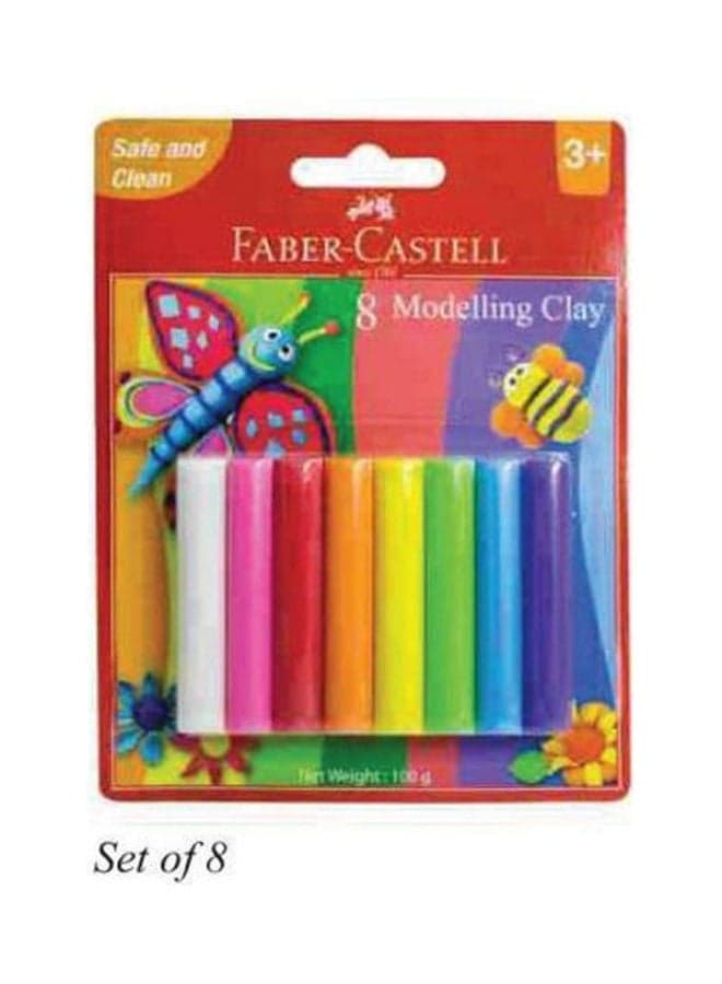 Modelling Clay  Set Of 8 /100G /120891 Multicolour Arts & Crafts Supplies
