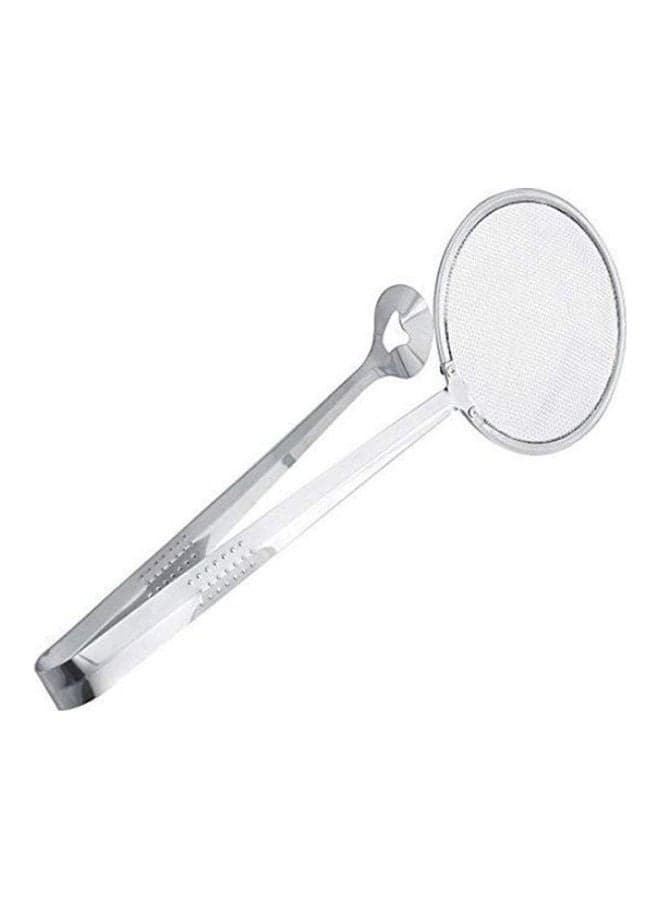 2 In 1 Food Spoon Strainer Stainless Steel Fried Food Silver Kitchen Utensils & Gadgets