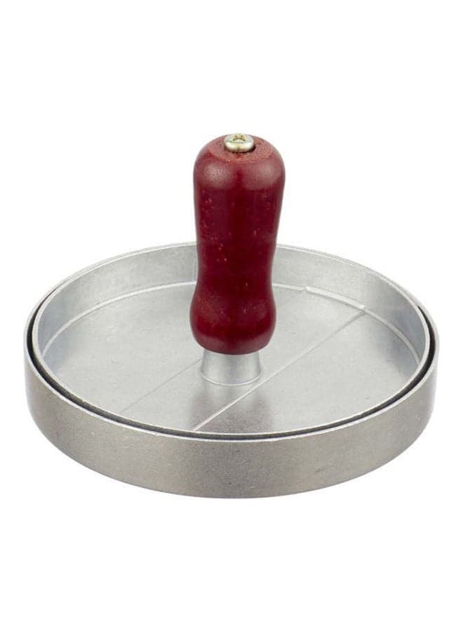 Hamburger Presser With Wooden Handle Silver Kitchen Utensils & Gadgets