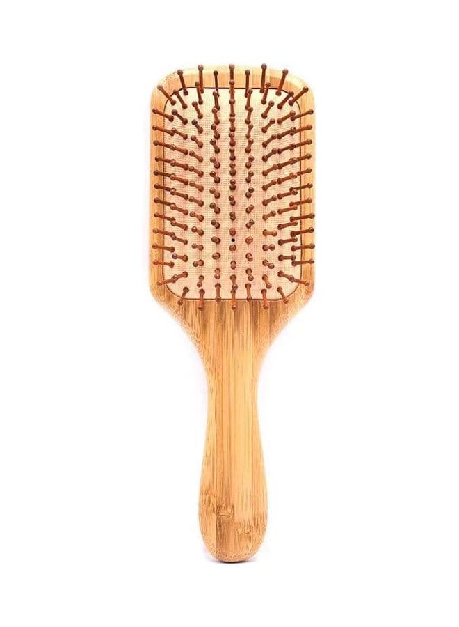 Square Shape Wooden Hair Brush Beige Hair Care Accessories