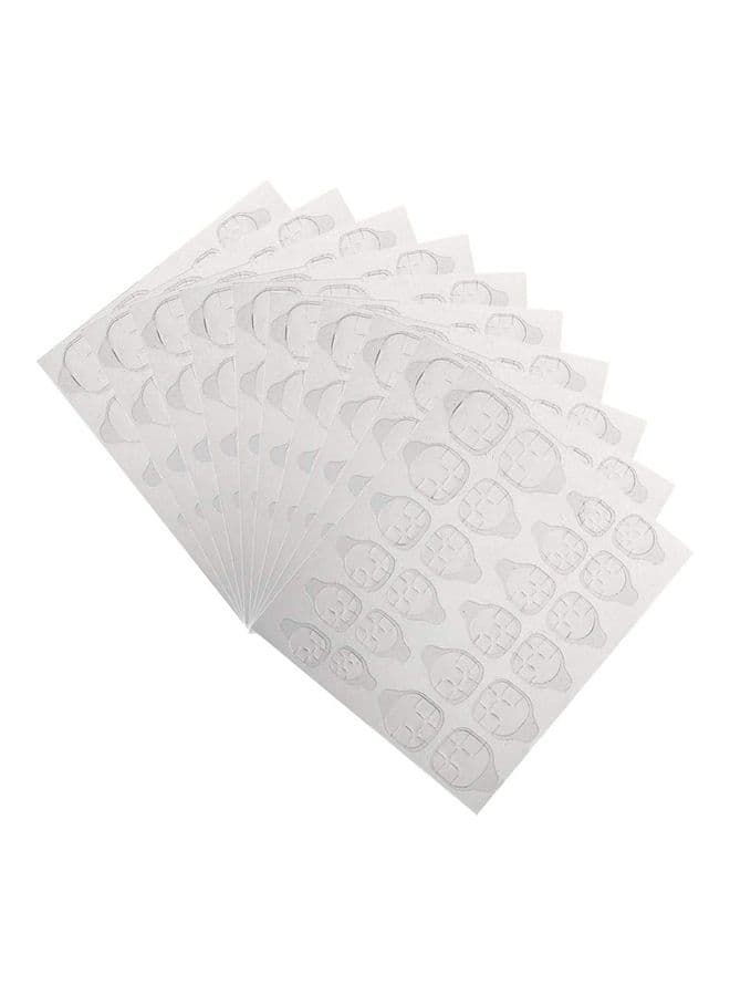 240-Piece 10 Sheet Adhesive Tapes Nail Art DIY Sticker Clear